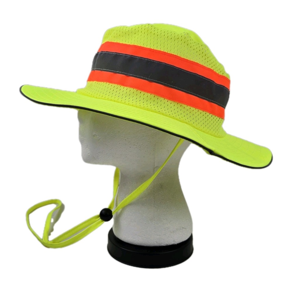 VEA Visibility Enhanced Apparel Neon Green & Orange Reflective Bucket Hat OSFM